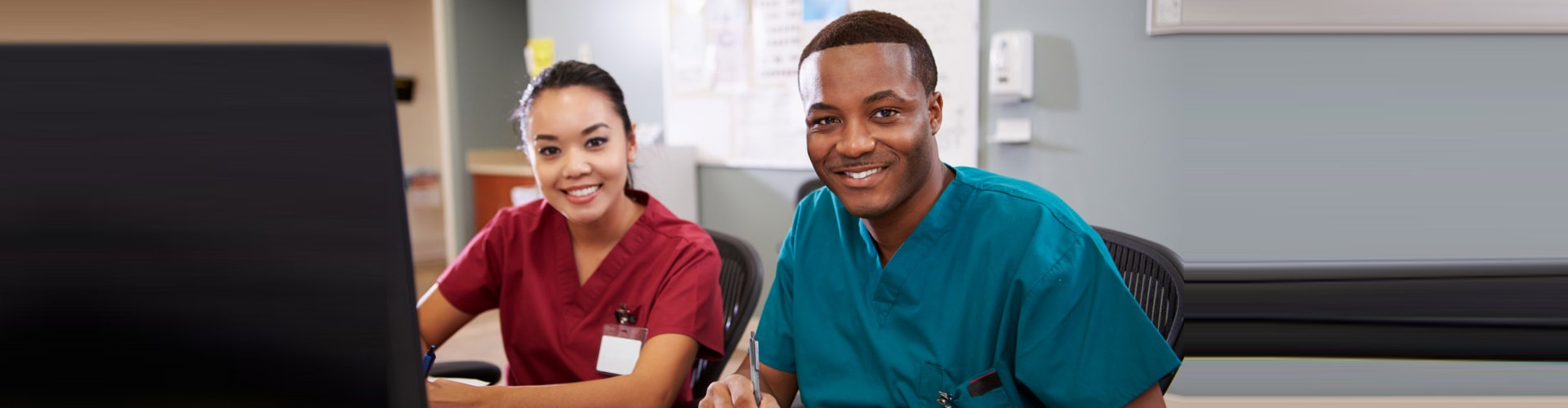 two nurse are smiling